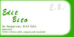 edit bito business card