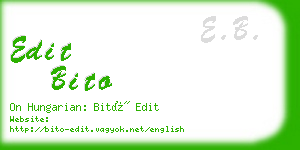 edit bito business card